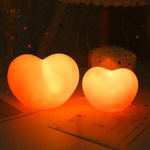 Romantic heart-shaped night light,
